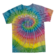 Load image into Gallery viewer, OKLAHOMA Souvenir Spellout Spiral Tie Dye T-Shirt
