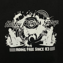 Load image into Gallery viewer, HARLEY OWNERS GROUP Harley Davidson “Riding Free Since 83” Biker T-Shirt
