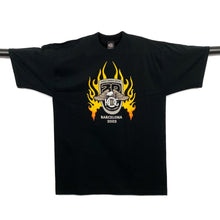 Load image into Gallery viewer, HARLEY OWNERS GROUP Harley Davidson “BARCELONA 2003” Flame Biker T-Shirt
