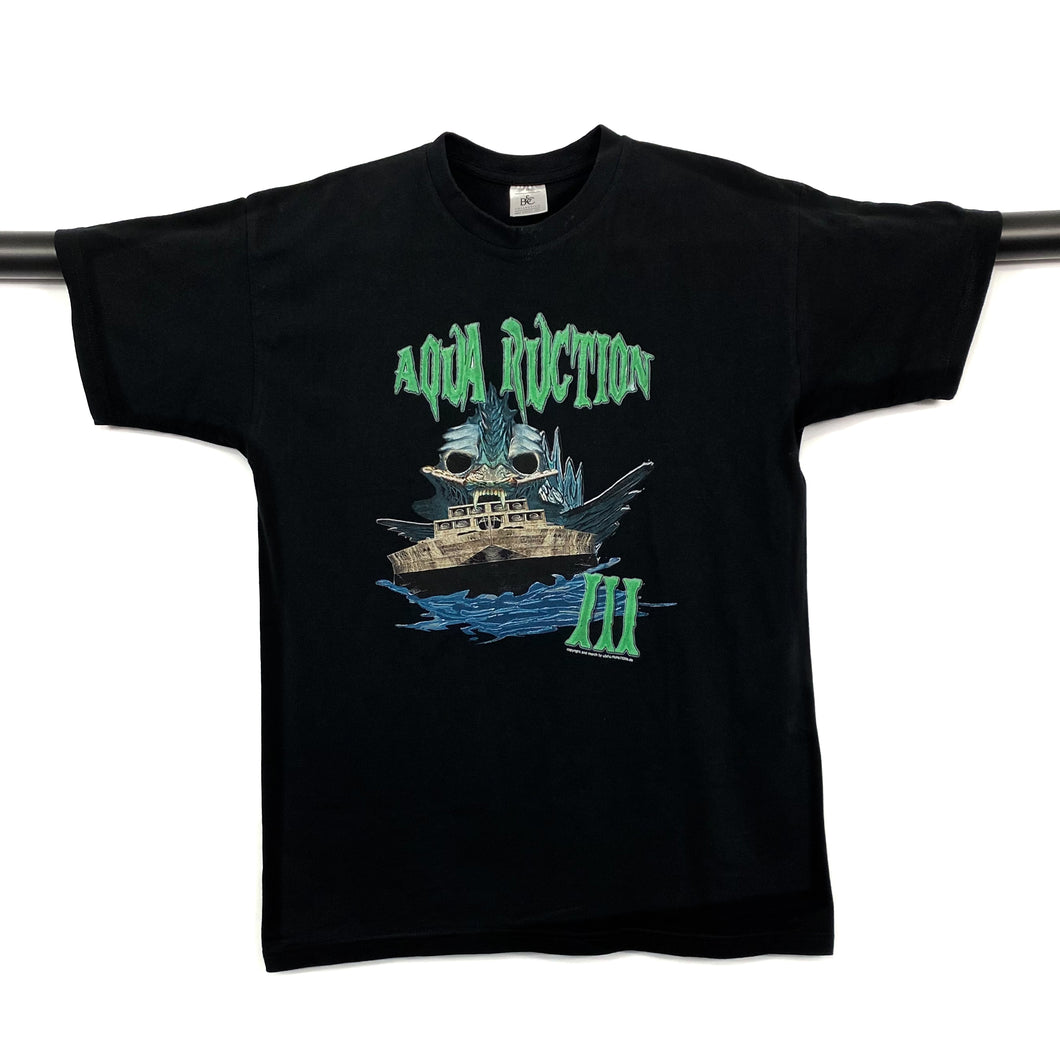 AQUA RUCTION III Heavy Metal Music Band Festival Graphic Spellout T-Shirt