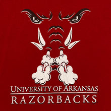 Load image into Gallery viewer, Delta NCAA “Arkansas Razorbacks” College Sports Spellout Graphic T-Shirt

