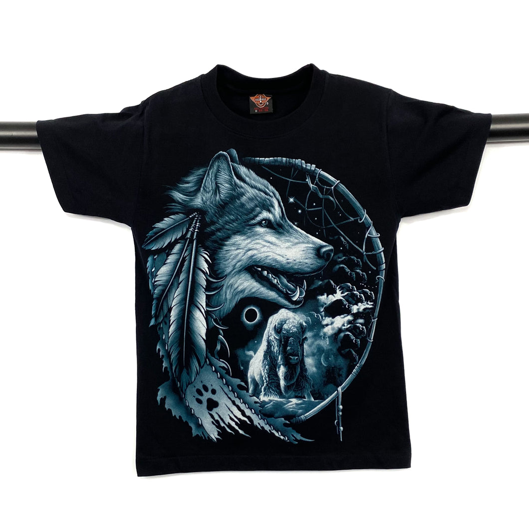 ROCK EAGLE Native American Dream Catcher Bison Wolf Animal Nature T-Shirt