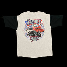Load image into Gallery viewer, DANVILLE “Hot Summer Nights” (2003) Hot Rod Graphic Henley Button T-Shirt
