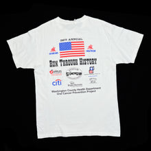 Load image into Gallery viewer, RUN THROUGH HISTORY (2005) “Sharpsbury, Maryland” Souvenir Spellout Graphic T-Shirt
