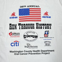 Load image into Gallery viewer, RUN THROUGH HISTORY (2005) “Sharpsbury, Maryland” Souvenir Spellout Graphic T-Shirt
