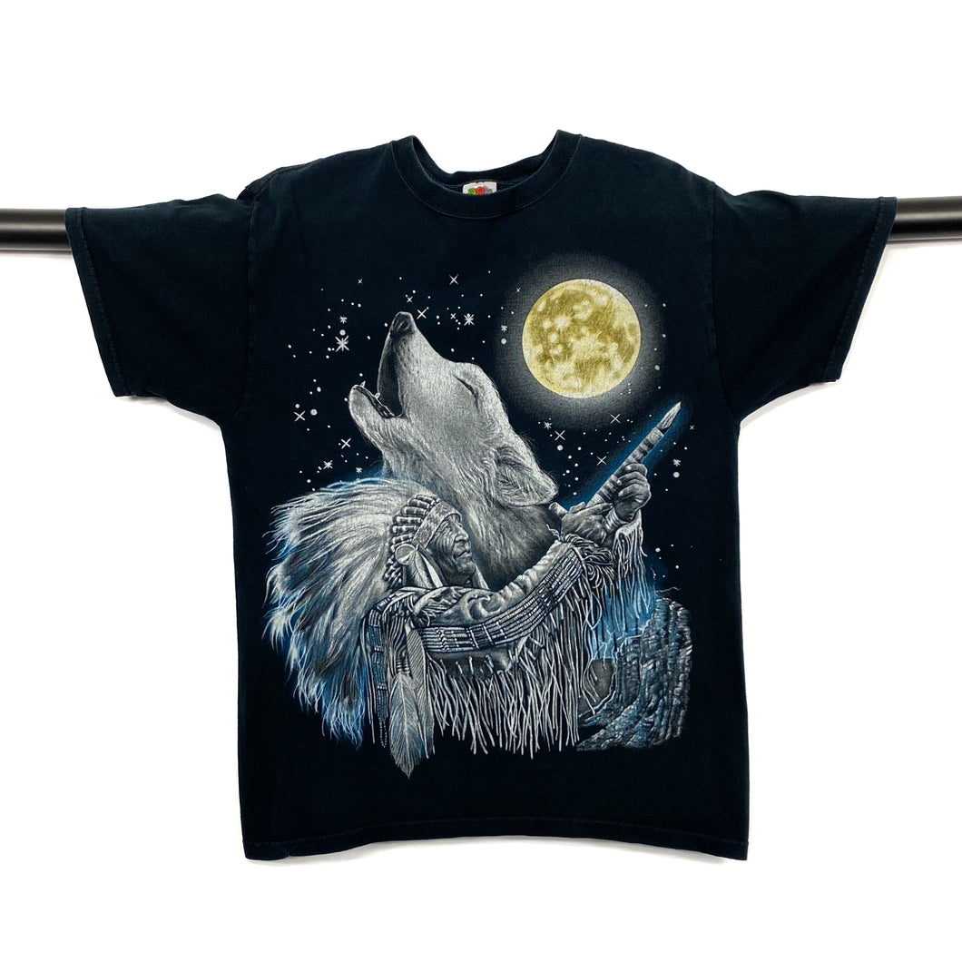 FOTL Native American Wolf Dream Catcher Nature Wildlife Graphic T-Shirt