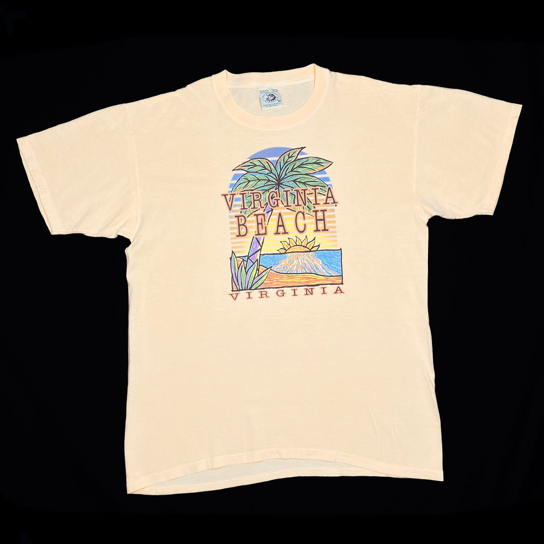 VIRGINIA BEACH “Virginia” Tropical USA Souvenir Spellout Graphic T-Shirt