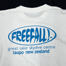 Load image into Gallery viewer, FREEFALL “Taupo, New Zealand” Skydiving Souvenir Spellout Graphic T-Shirt
