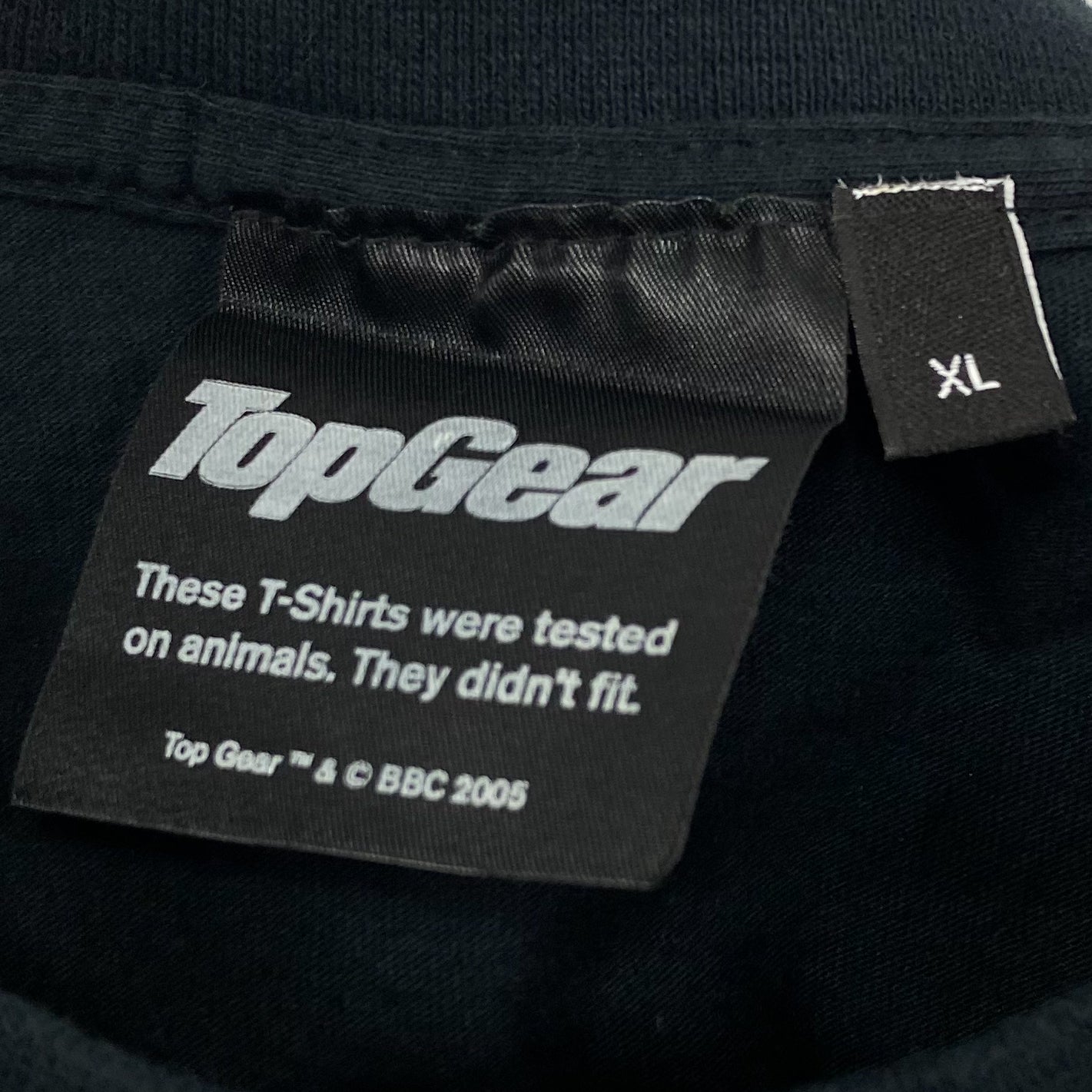 top gear t shirt tested on animals TOP GEAR LIVE "World Tour 2008" Souvenir T-Shirt – George Worgan VTG