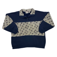 Load image into Gallery viewer, MACINALLY’S Paisley Patterned Colour Block Panel Collared Button Sweatshirt
