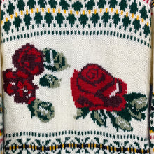 Load image into Gallery viewer, CHELSEA GIRL Rose Patterned Acrylic Wool Knit Sweater
