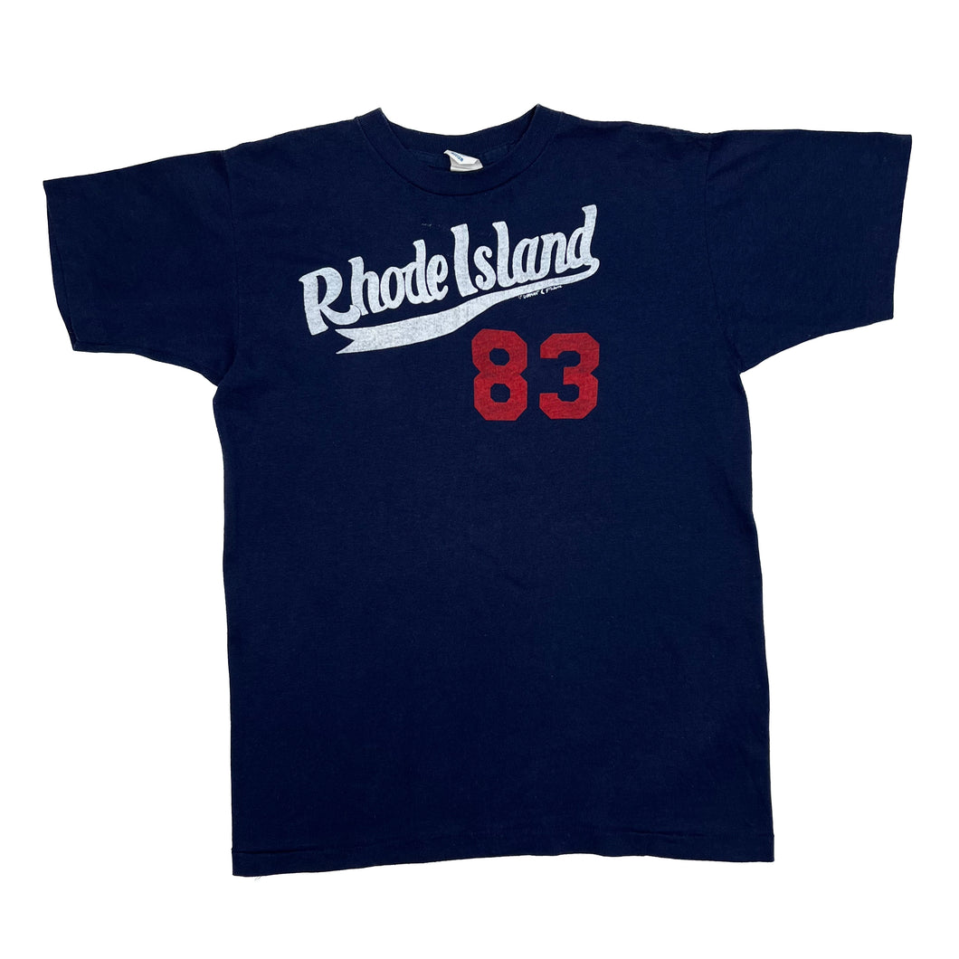 RHODE ISLAND “83” Souvenir Spellout Graphic Single Stitch T-Shirt