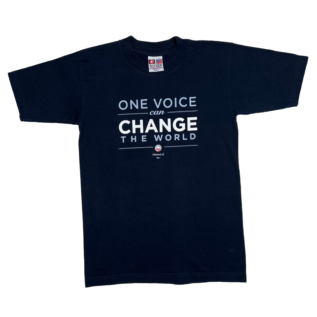 Bayside OBAMA (2008) “One Voice Can Change The World” Political Souvenir T-Shirt