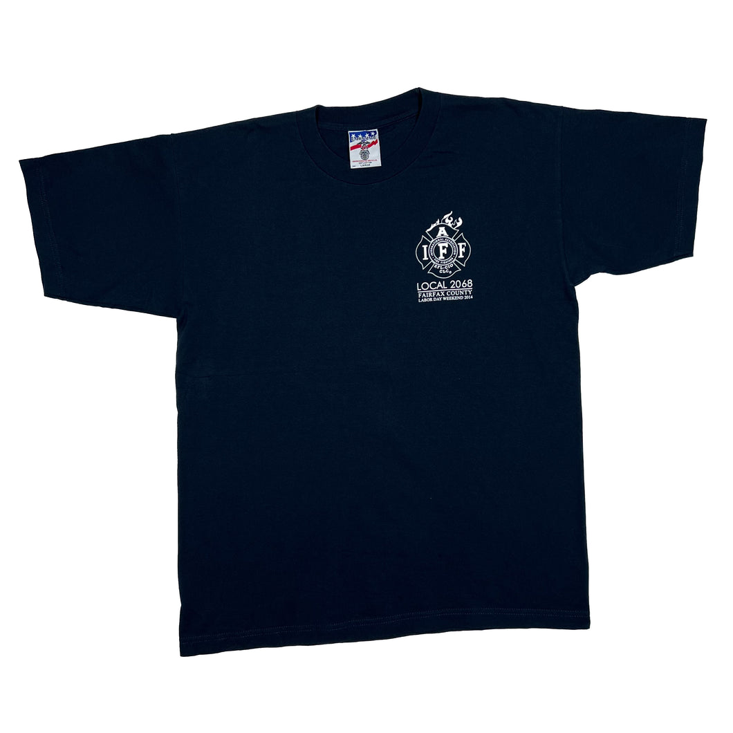 IAFF LOCAL 2068 “Fairfax County” Firefighters Spellout Souvenir Graphic T-Shirt