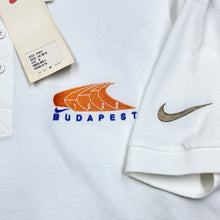 Load image into Gallery viewer, NIKE “Budapest 1998” Athletics Embroidered Logo Polo Shirt Top
