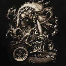 Load image into Gallery viewer, WILD Native American Skull Biker Graphic T-Shirt
