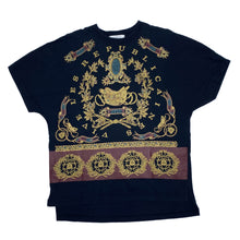 Load image into Gallery viewer, METRO “Vive Les Republicaines” Baroque Inspired Spellout Graphic Batwing T-Shirt
