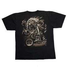 Load image into Gallery viewer, WILD Native American Skull Biker Graphic T-Shirt
