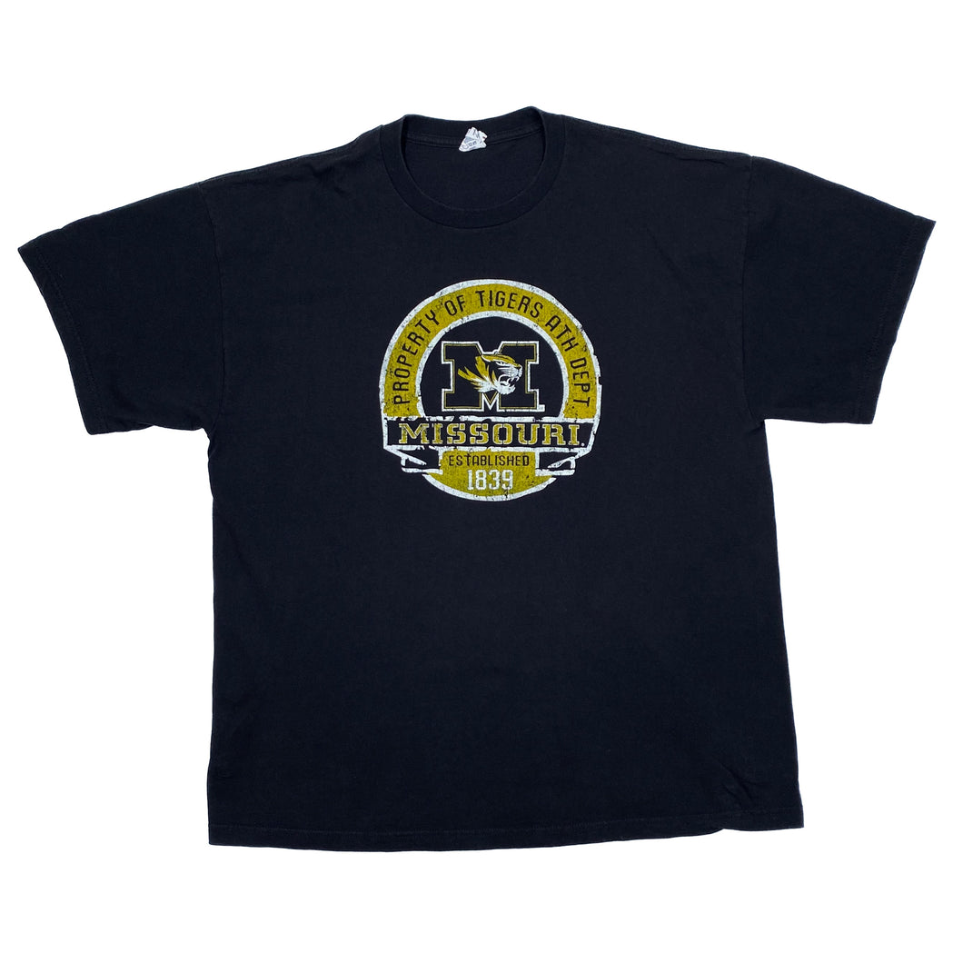 Delta NCAA MISSOURI TIGERS “Property Of” College Sports Spellout Graphic T-Shirt