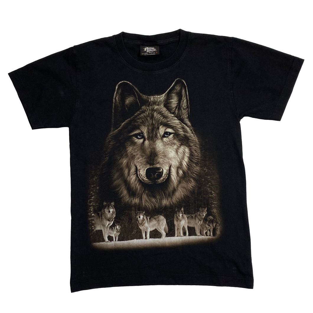 METAL ROCK Wolf Pack Animal Nature Graphic T-Shirt