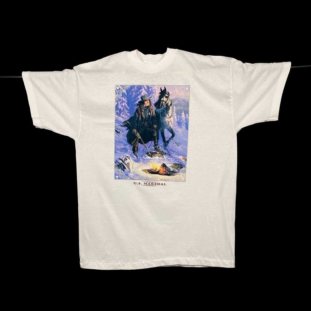 Screen Stars “U.S. MARSHAL” Nature Wildlife Single Stitch Graphic T-Shirt