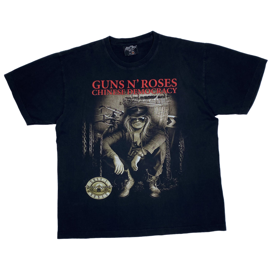 Rock Chang GUNS N ROSES “Chinese Democracy” Glam Metal Hard Rock Band T-Shirt