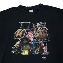 Load image into Gallery viewer, Early 00’s TIESCHORTS Industrial Drummer Pig Cartoon Graphic T-Shirt
