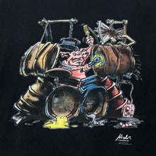 Load image into Gallery viewer, Early 00’s TIESCHORTS Industrial Drummer Pig Cartoon Graphic T-Shirt
