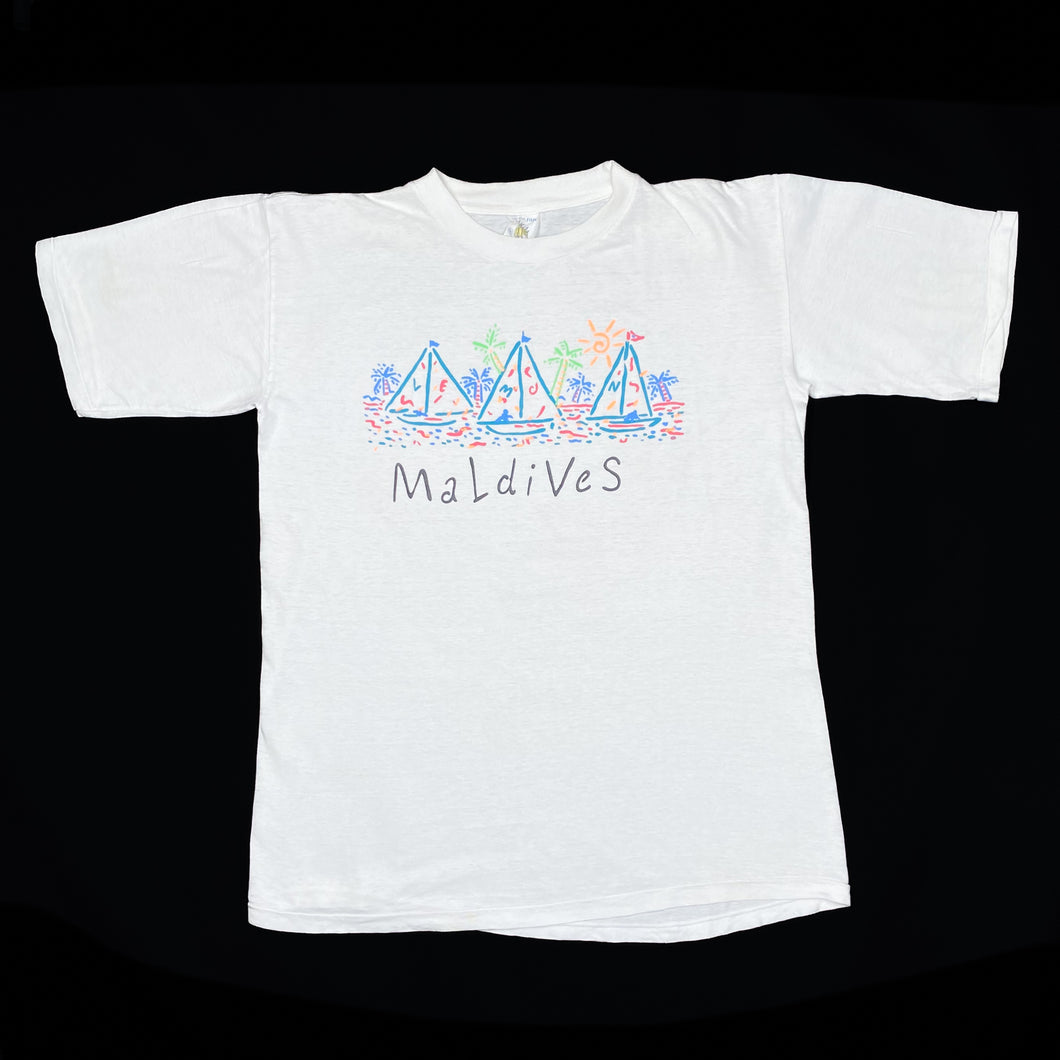 MAURITIUS Souvenir Spellout Graphic Single Stitch T-Shirt