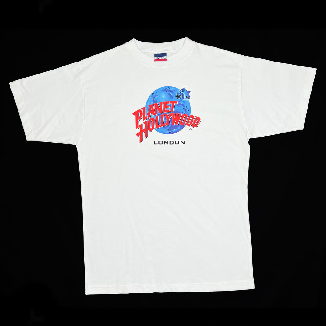 PLANET HOLLYWOOD (2000) “London” Souvenir Logo Spellout Graphic T-Shirt