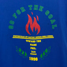 Load image into Gallery viewer, GO FOR THE GOAL (1996) “Winterville 1st Baptist Church Bible School” Single Stitch T-Shirt
