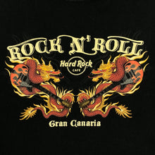 Load image into Gallery viewer, HARD ROCK CAFE “Gran Canaria” Flaming Dragon Souvenir Spellout Graphic T-Shirt
