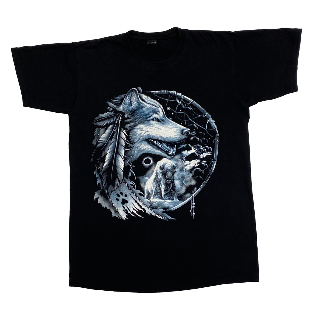 Wolf Dream Catcher Bison Animal Nature Graphic T-Shirt