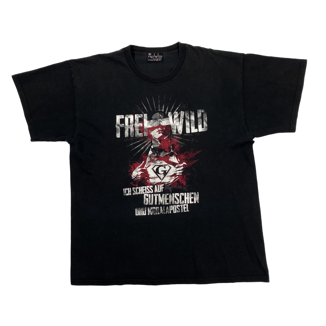 FREI WILD “Gutmenschen” Graphic Spellout Hard Rock Band T-Shirt