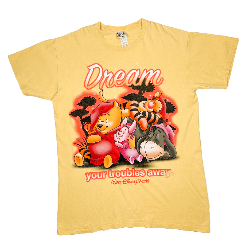 WALT DISNEY WORLD “Dream Your Troubles Away” Character Graphic Longline T-Shirt