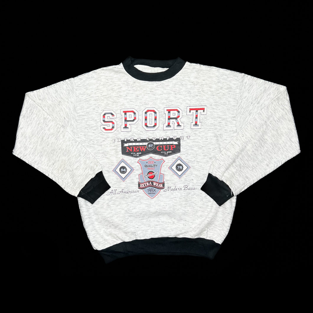 SPORT EXTRA COMFORT “New Cup” Graphic Spellout Crewneck Sweatshirt