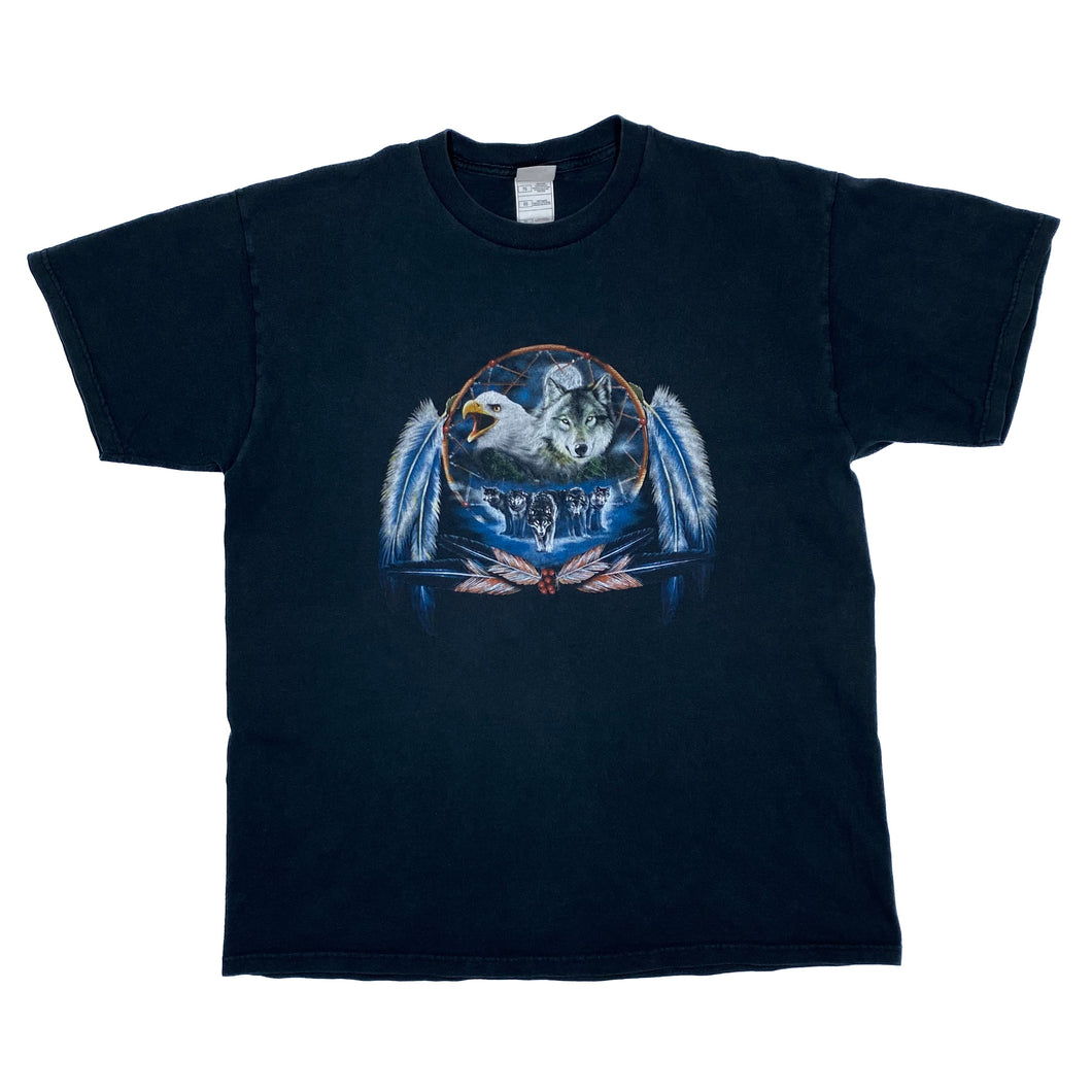 FOTL Native American Dream Catcher Bald Eagle Wolf Nature Wildlife Graphic T-Shirt