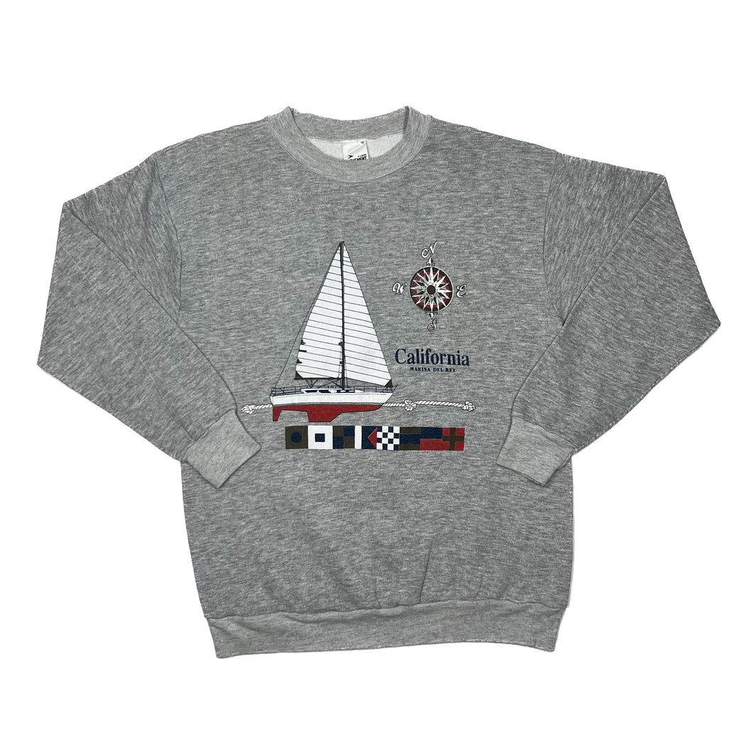 CALIFORNIA “Marina Del Rey” Souvenir Graphic Crewneck Sweatshirt