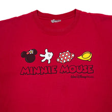 Load image into Gallery viewer, WALT DISNEY WORLD “Minnie Mouse” Character Spellout Souvenir Graphic T-Shirt
