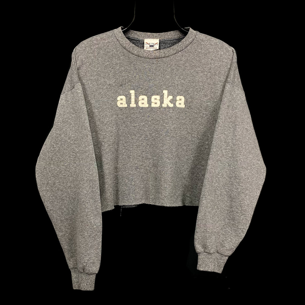 OARSMAN “Alaska” Embroidered Souvenir DIY Cropped Crewneck Sweatshirt