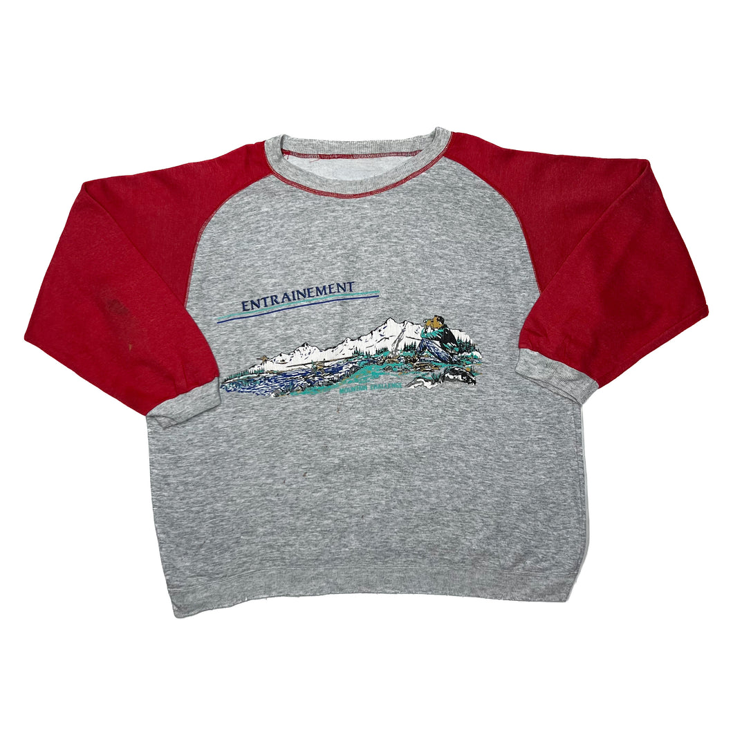 ENTRAINEMENT “Mountain Challenge” Graphic Spellout Crewneck Sweatshirt