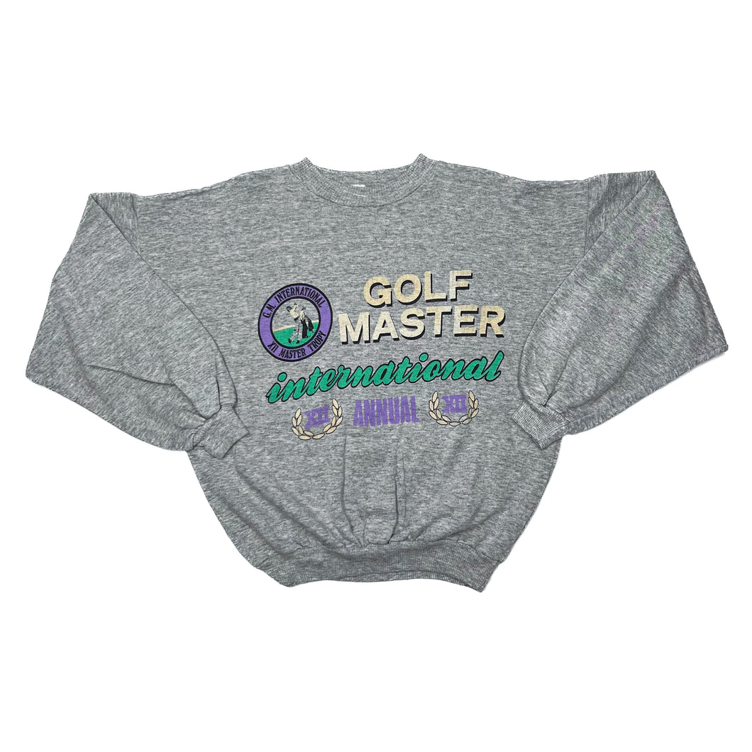 GOLF MASTER “International” Sports Graphic Spellout Crewneck Sweatshirt