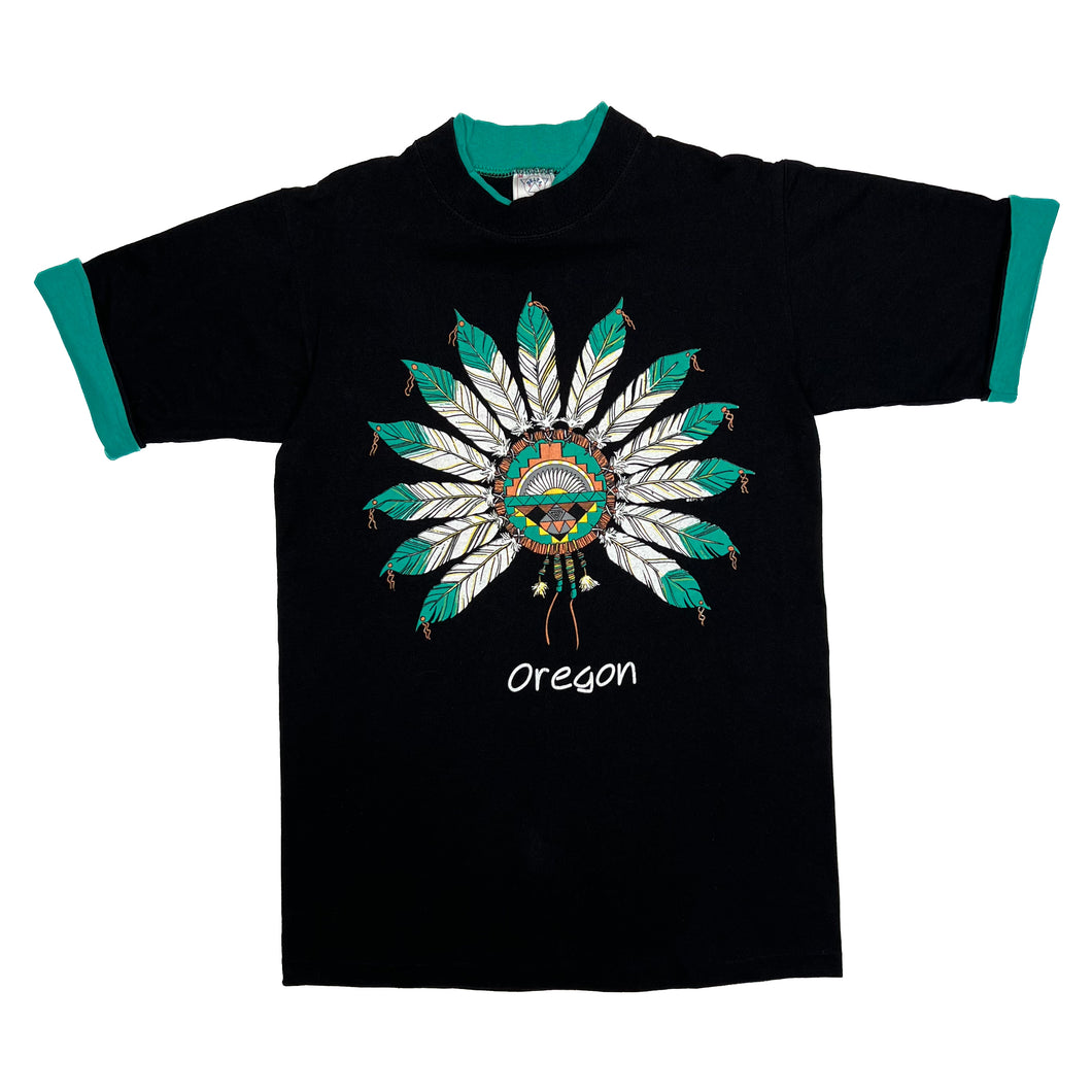 Delta (1991) OREGON Native American Souvenir Spellout Graphic Single Stitch T-Shirt
