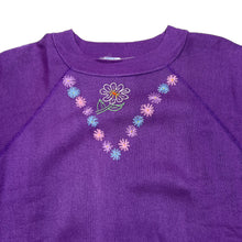 Load image into Gallery viewer, I.C.U Embroidered Floral Flower Crewneck Sweatshirt
