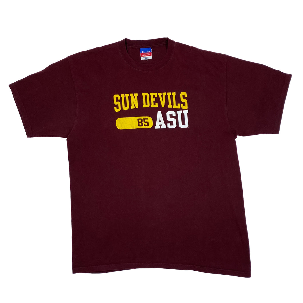 Champion NCAA “ASU SUN DEVILS” Arizona State College Sports Spellout Graphic T-Shirt