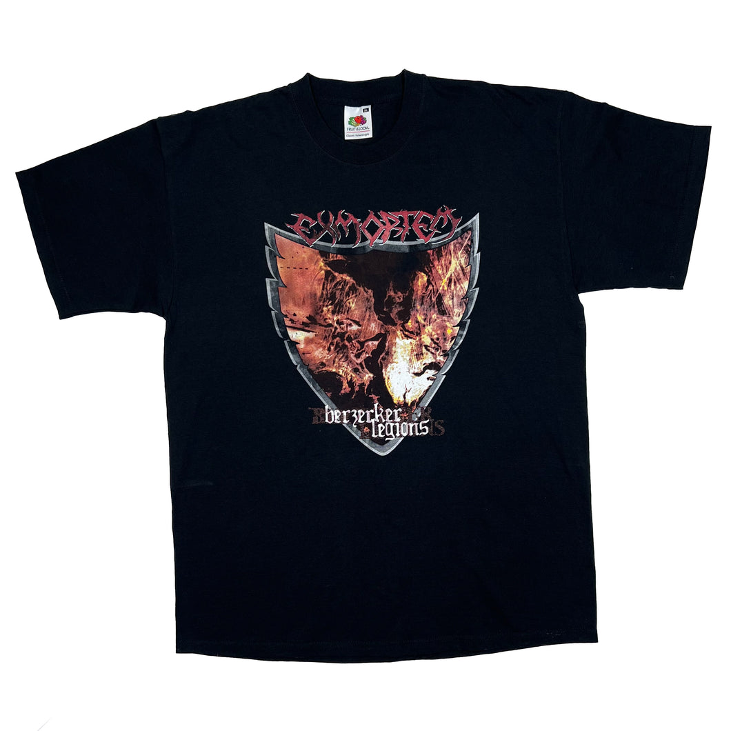 EXMORTEM (2001) “Berzerker Legions” Graphic Spellout Heavy Death Metal Band T-Shirt