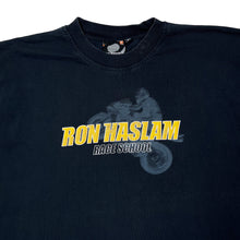 Load image into Gallery viewer, ONFIRE “Ron Haslam Race School” MOTO GP Superbike Spellout Graphic T-Shirt
