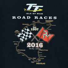 Load image into Gallery viewer, ISLE OF MAN TT (2016) “Road Races” Motorsports Spellout Graphic T-Shirt
