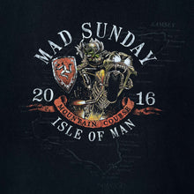 Load image into Gallery viewer, MAD SUNDAY (2016) “Isle Of Man” Mountain Course Motorsports Spellout Graphic T-Shirt
