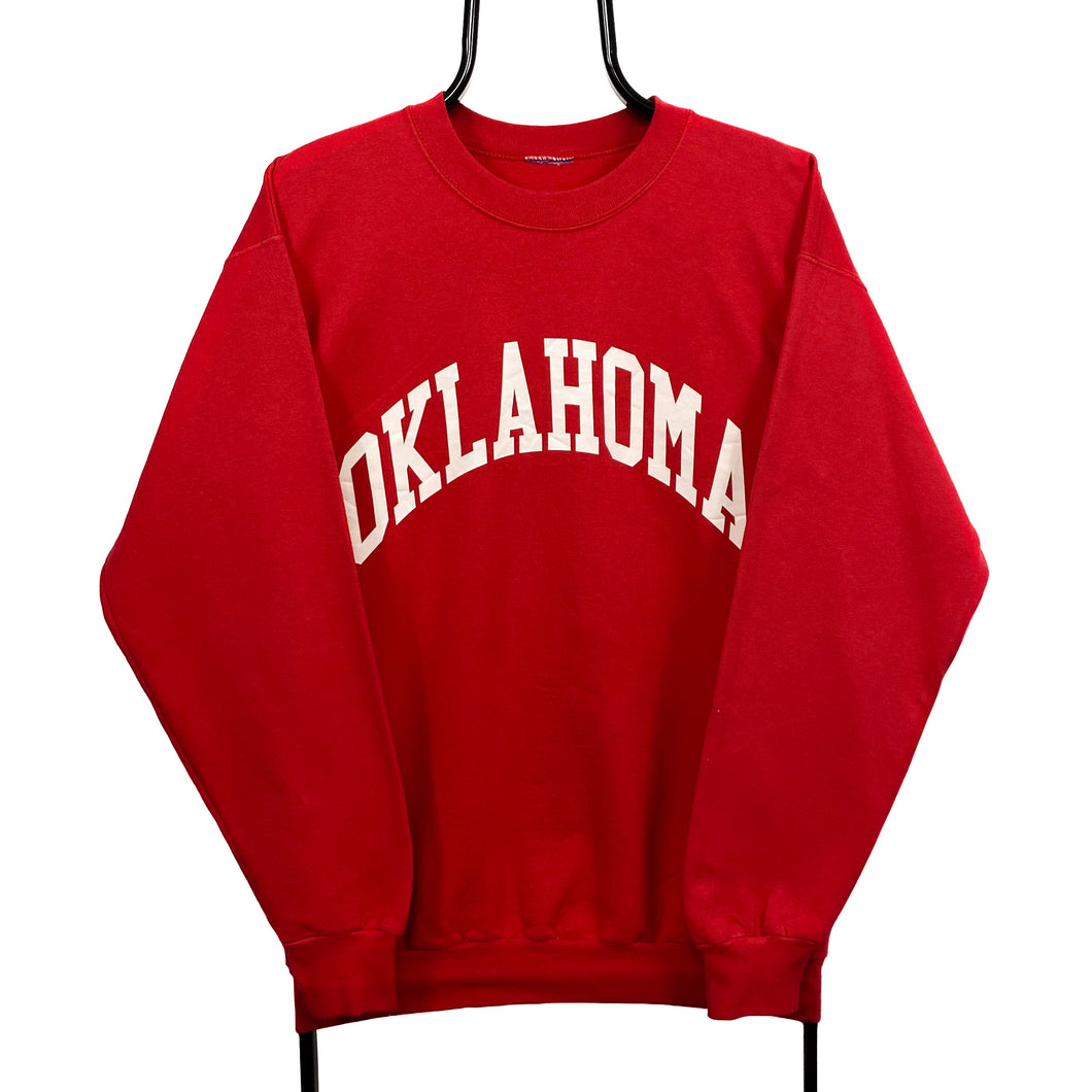 OKLAHOMA College University Spellout Graphic Crewneck Sweatshirt